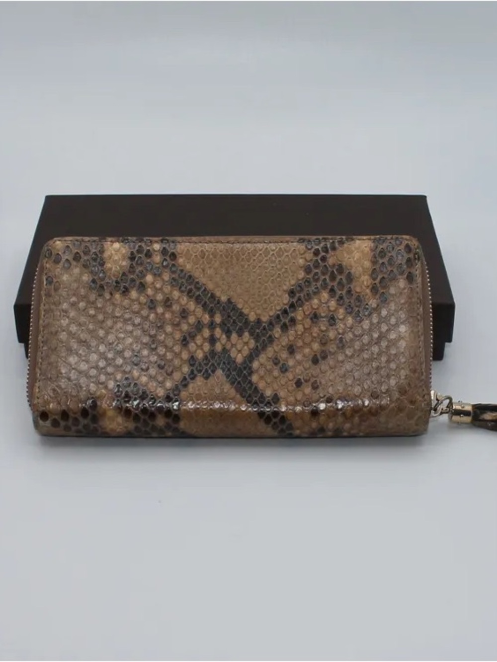 Gucci Python Interlocking G Zip Around Wallet Exotic Python Skin Multicolor Pyth - Picture 2 of 7